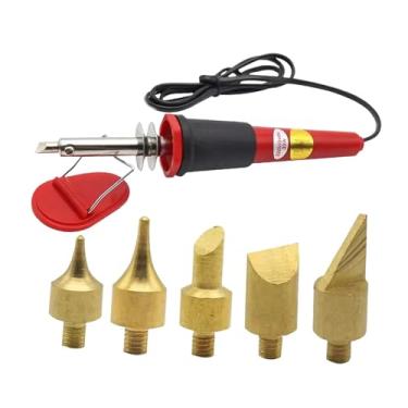 Imagem de Whtkoph Kit de Solda, Caneta de Pirografia com 5 Pontas E Suporte, Ferramenta de Solda Elétrica para Projetos "faça Você Mesmo", Metalurgia,