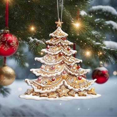 Imagem de Enfeites de Natal, árvore de cristal, enfeites de árvore de Natal feitos à mão, decoração de carro e casa - presentes de Natal, decoração de artesanato em acrílico, ideias de troca de presentes para