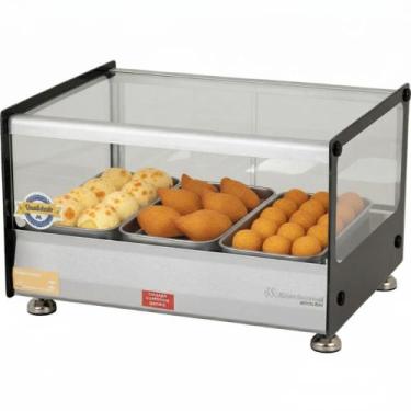 Imagem de Estufa Quadrada Onix 3 Bandejas De Salgados Expositor Marchesoni, 110V