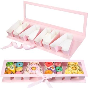 Imagem de AceOrbit 53 x 15 x 5 cm, caixa de presente de Natal com 4 letras para vovó, caixas de flores em forma de carta de papelão com tampa, caixas de texto preenchíveis, conjunto de presente de neta e neto