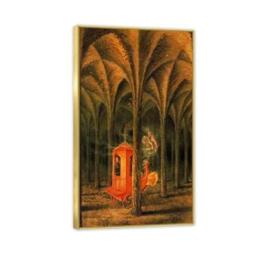 Imagem de SDYJ6GSW Remedios Varo pintura em tela planta catedral pôster Remedios Varo decoração de casa surrealismo imagem de arte de parede para sala de estar quarto banheiro decoração de parede 30x52 cm