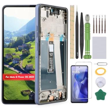 Imagem de YHXMARSCAN Tela de substituição para Motorola Moto G Power 5G 2025 XT2515v XT2515-1XT2515-2 Display LCD para Moto G Power 5G 2025 Incell Touch Screen Digitalizador Assembly(preto com moldura)