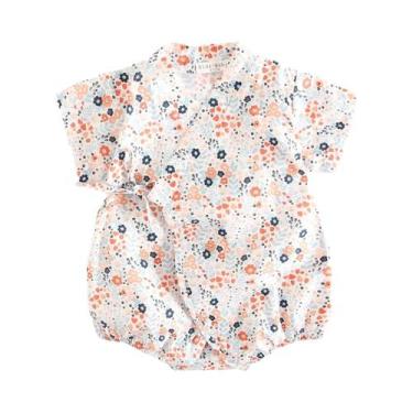 Imagem de Sanlutoz-Body estampado floral do bebê, Onesies verão, notadamente, do