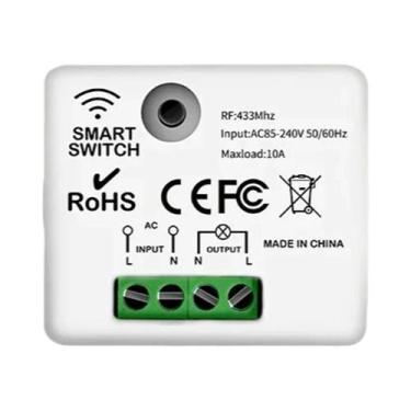 Imagem de Interruptor Inteligente Sem Fio 10A Universal RF 433MHz Controle Remot