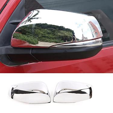 Imagem de KELEIMAI Acessórios de carro adequados para Toyota Tacoma 2023 2022 2021 2020 2019 2018 2017 2016 acabamento da tampa do espelho retrovisor lateral do carro (cromado prata) ABS 2 peças