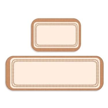 Imagem de Tapetes Cozinha Jogo 2 peças Modernos - Trilho + Passadeira - Antiderrapantes e Confortáveis(TPCOZ5145)