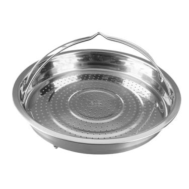 Imagem de AUNMAS Cesta de de Aço Inoxidável Com Alça, Cremalheira de Vegetal de Grau Alimentício 304 para Cozinhar Bolinhos Vegetais Frutos do Mar Em Panelas (Tamanho grande)