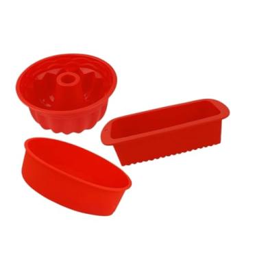 Imagem de Forma Silicone Air Fryer，Conjunto de Duas PeçAs，Material de Silicone，Resiste a Temperaturas Até 230 °C, FáCil de Limpar，Moldes Multimodelo，Adequado para Bolos e PanificaçãO(KIT 3 Formas)