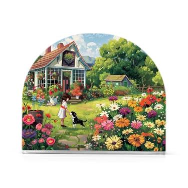 Imagem de Jardim secreto em meio a flores porta-guardanapos para guardanapos de jantar, porta-guardanapos acrílico para cozinha, suporte de guardanapo vertical para decoração de mesa de sala de jantar, uso