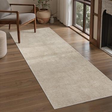 Imagem de Art&Tuft Tapete de corredor 5 x 12 cm – Tapete de corredor lavável, tapete antiderrapante para corredor, alto e baixo, listrado, texturizado 5 x 12 cm, tapete para entrada, quarto, sala de estar