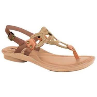 Imagem de Sandália Feminina New Face 37338 Salto Baixo Couro-Feminino