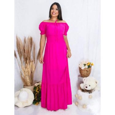 Imagem de Vestido longo ciganinha/ vestido ombro a ombro/ lançamento casual - No