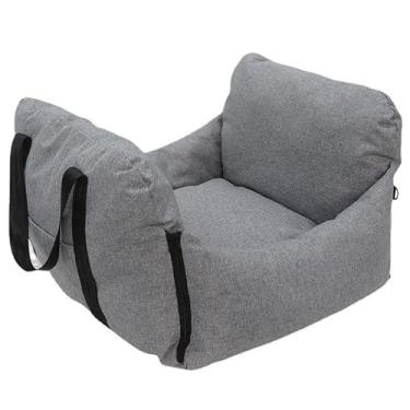 Imagem de Cama Portátil para Pets de Carro Lavável Assento Cães e Gatos Raças Pequenas Temporada com Design Fixo no Veículo Base Anti-Derrapante Capa Removível Função Plegável Leve