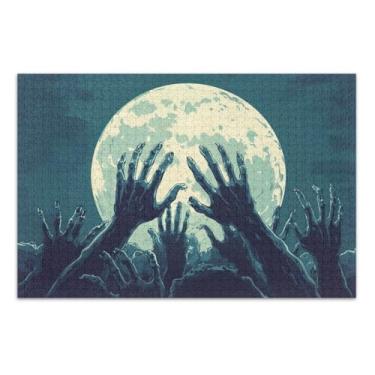 Imagem de Quebra-cabeça Zombie Hands 500 peças para adultos, quebra-cabeças de peças grandes, jogos para adultos e família