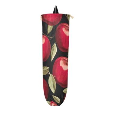 Imagem de Porta-sacos plásticos de frutas vermelhas de maçã, organizador de armazenamento para cozinha, suporte de saco para sacolas de mercearia