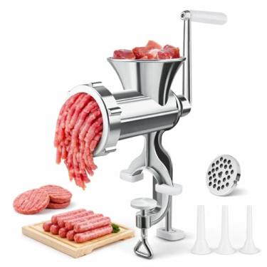 Imagem de Moedor Carne Manual Alumínio Linguiça Hambúrguer Biscoito