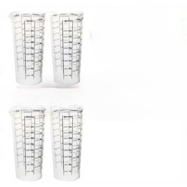 Imagem de Copo Plástico Medidor Dosador Transparente Graduado Ideal p/Receitas Culinária Cozinha (2)