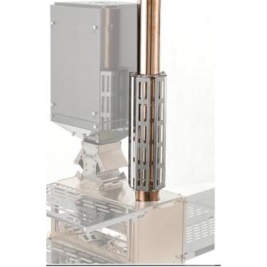 Imagem de Tubo à prova de fogo de chaminé de aço inoxidável 304, protetor de tubo de fogão à prova de queimaduras - design de malha, removível e reutilizável, projetado exclusivamente para fogões CAMPJOURNEY a