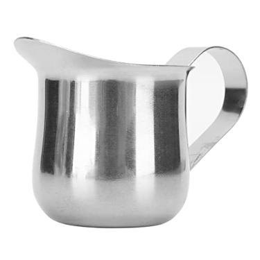 Imagem de GLOGLOW Jarra para Espuma de Leite, Aço Inoxidável, Alça Ergonômica, para Arte de café e, Uso Doméstico e de café Componentes de Eletrodomésticos (2 onças)