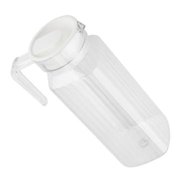 Imagem de GLOGLOW Jarra de Suco Transparente Acrílica Com Tampa, 1100ml, Jarra de água Elegante para Uso Doméstico e Em Bar e Restaurante (1100ml)