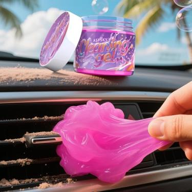 Imagem de Gel de limpeza de carro ASF (uva roxa, 1 unidade) para limpeza de carro universal limpador de interior de carro Slime kit de limpeza perfeito suprimentos ferramentas de detalhes automotivos acessórios