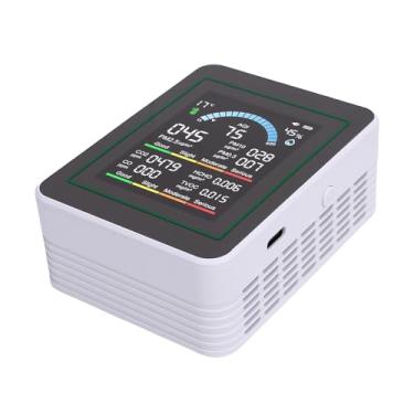 Imagem de Snsowed Detector Portátil HCHO TVOC Com Grande Tela Colorida, Medidor de Partículas PM2.5 PM10 10 Em 1, Monitor CO ₂ para Casa, Escritório, Veículo (MT13 Branco)
