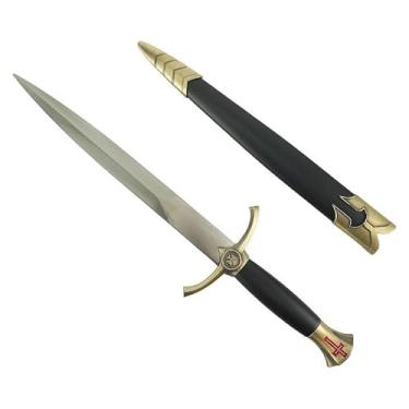 Imagem de Adaga Punhal Aço inox Cruz de Malta Templário c/Bainha