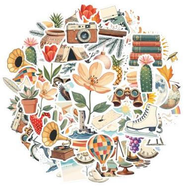 Imagem de 70 peças, natureza, viagem, vintage, material escolar, adesivos artísticos, boêmios, natureza, decalques para guitarra, faça você mesmo, bicicleta, skate, laptop, bagagem, decoração, laptop