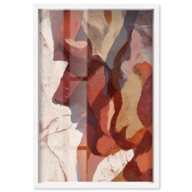 Imagem de Warmth of the Earth II Shadowbox Print Boho Brown Wall Art por Art Remedy, moldura branca, 43 x 63 cm
