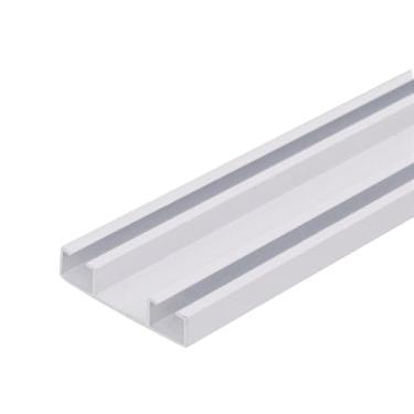 Imagem de Trilho Suíço Max Duplo 1m/ 1,5m/ 2m/ 3 Metros/ 3,5m/ 4m/ 5m/ 6m Deslizantes Presilhas Terminal trilho suíço para cortina(3,5 Metros)