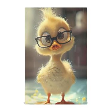 Imagem de Joisal Toalhas de prato vintage para decoração de cozinha desenho animado pato engraçado mão toalha de chá panos de prato reutilizáveis absorventes 45 x 71 cm, 1 pacote