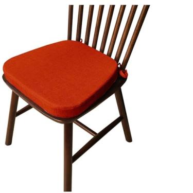 Imagem de Yadlan Almofadas para cadeira de sala de jantar, almofadas para cadeiras de cozinha antimanchas, com laços antiderrapantes, almofada de assento macia para banquinho, jardim E8 43 x 40 x 35 x 8 cm