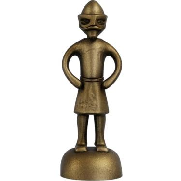 Imagem de Estátua Imagem Odin Mitologia Nórdica - Versão 4 (Cor Ouro Velho)