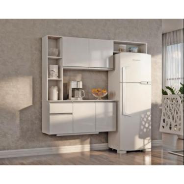 Imagem de Armário De Cozinha Completo Suspenso Com 5 Portas E 1 Gavetas Compacto