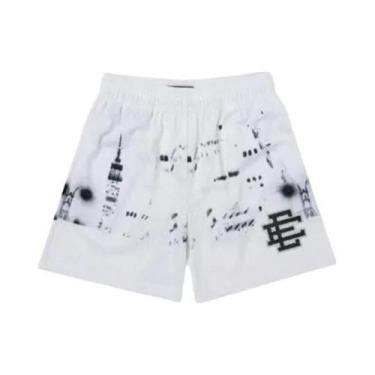 Imagem de Bermuda De Basquete Masculina Preta Com Estampa Em Malha EE NEW YORK C