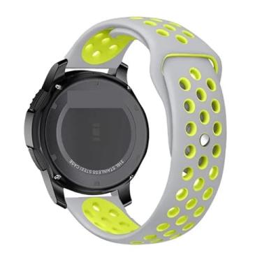 Imagem de BDNJN Pulseira de silicone para Galaxy Watch 3 de 20 mm e 22 mm de 45 mm/42 mm/Active-2 Gear S3 Frontier para Huawei GT/2/2e de 46 mm, 20mm watch band, Ágata