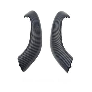 Imagem de 2 unidades Compatível com BMW X1 X2 F48 F49 F39 2016 2017-2020 Maçaneta de puxar da porta interna Substituição da guarnição da tampa externa Preto Bege Acessórios para carro(Carbon Fiber L R)