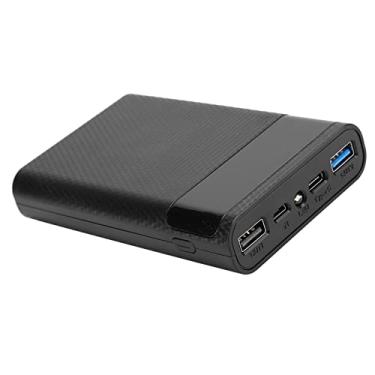 Imagem de Ymiko Kit DIY Portátil de Caixa de Bateria 4 X, Carga Rápida, Sem Soldagem, Caixa de Energia Móvel Reutilizável (preto)