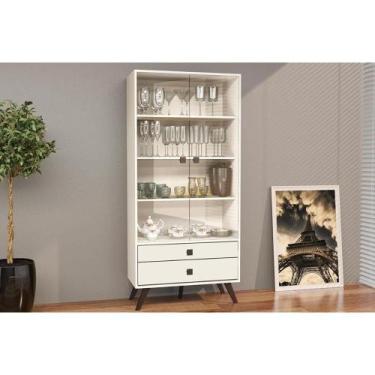 Imagem de Cristaleira Sala Jantar RT3151 c/ 2 Portas e 2 Gavetas Off White - Mov