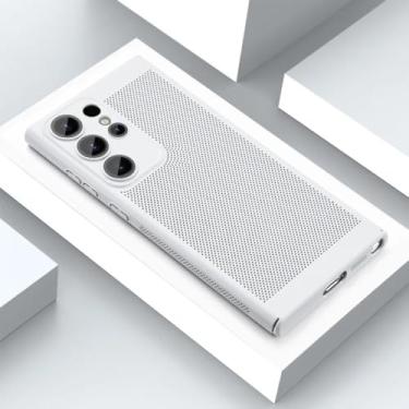 Imagem de Capa de celular com dissipação de calor para Samsung Galaxy S25 S24 S23 S22 S21 Ultra Plus S20 Fe A54 A34 A24 A73 A53 A33 A52 A32 (Para S22 Ultra/Branca)