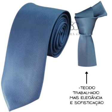 Imagem de Gravata Azul Petróleo para Padrinhos e Eventos Tecido Trabalhado - Her