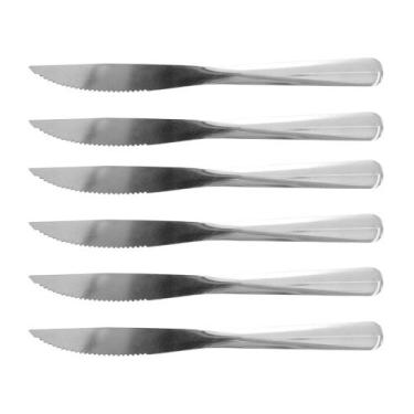 Imagem de Kit 6 Facas Churrasco Inox Urban 20cm Restaurante Buffet - CLASS HOME