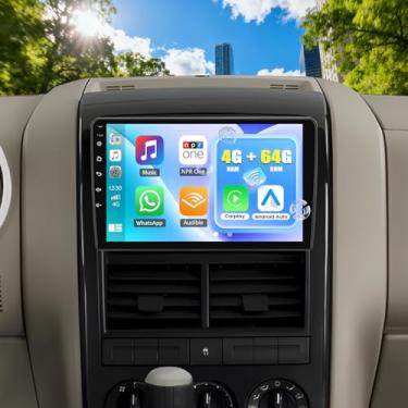 Imagem de Estéreo automotivo 4G + 64G para Ford Explorer 2005-2010 com CarPlay sem fio e Android Auto, tela sensível ao toque de 10 polegadas 1280 * 720 Android 15 rádio do carro Bluetooth 5.0 WiFi GPS FM/RDS