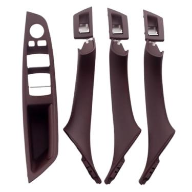 Imagem de Lhd Bege Preto Marrom Ostra Interior Do Carro Apoio De Braço Da Porta Dentro Puxar Conjunto Compatível Com Bmw Série 5 F10 F11 523i 525i 528i 530i(Moka)