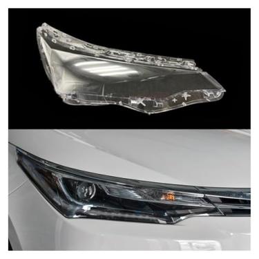 Imagem de Tampa da lente do farol compatível com Toyota Corolla 2017 2018 Abajur transparente lente do farol tampa da lâmpada concha de vidro borda preta(High Right)