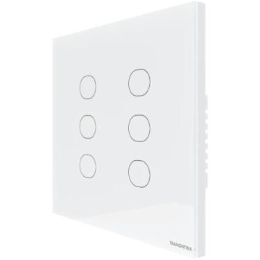 Imagem de Interruptor Touch Smart 4x4 Tramontina Branco com 6 Canais