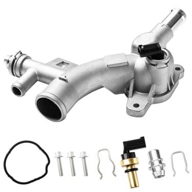 Imagem de Nifeida Conjunto de carcaça de termostato de refrigeração de motor de alumínio atualizado com sensor compatível com Chevrolet Chevy Cruze Sonic Trax Cruze Limited & Buick Encore, 1.4L L4, substituição