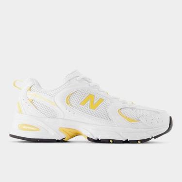 Imagem de Tênis New Balance 530, Branco, Amarelo, 39