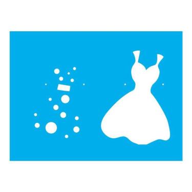 Imagem de Stencil Tamako Roupa Vestido - 15X20Cm - Ref 8674