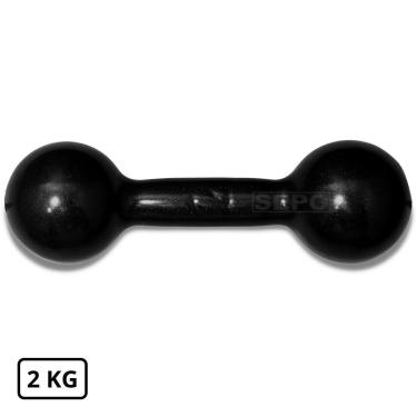 Imagem de Halter Redondo Bola Emborrachado 2 Kg Preto-Unissex